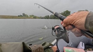 Дождь как из ведра, а я за щукой на рыбалку.