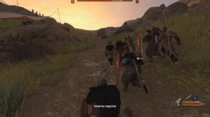 Mount & Blade II  Bannerlord . Бой с горными бандитами в укрытии. Победа.