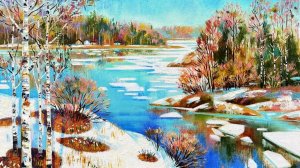 Весна в живописи художника Анастасии Лобановой