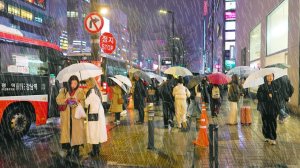비 오는 강남역 불금 저녁 산책, 서울 야경 여행,, 서울 여행 워커