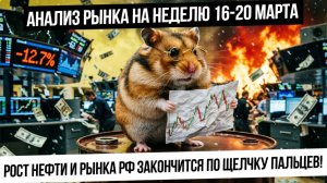 Анализ рынка на неделю 16-20 марта. Рост нефти закончится очень быстро! Рубль! Металлы! Газ! Биткойн