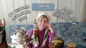 От пенсии осталось 2000. 7 день экономного меню.