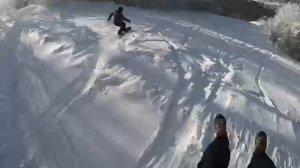 Тандем сноуборд и спидфлай, Горный воздух, о. Сахалин