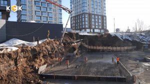 Заливка фундамента литера «Елисеев»в микрорайоне «Звездный»