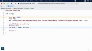 089 - Append mode file operation in C