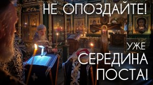 Не опаздайте! Уже середина поста!
Нельзя спать, надо бодрствовать! Прот. Андрей Овчинников.