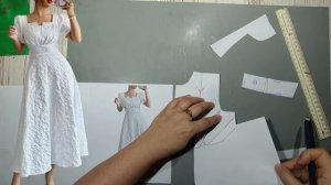 Моделирование. Самый удачный фасон платья для праздника. Выкройка № 1990.