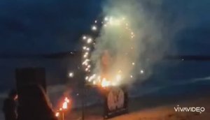 ТАЙЛАНД. ОСТРОВ КРАБИ. ОГНЕННОЕ ШОУ НА БЕРЕГУ МОРЯ