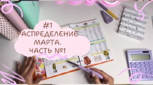 Часть №1. Распределение бюджета март #1
