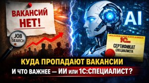 Правда о рынке 1С в 2026: куда пропадают вакансии и что важнее — ИИ или 1С:Специалист
