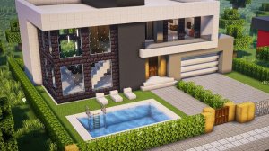 САМЫЙ КРАСИВЫЙ СОВРЕМЕННЫЙ ДОМ в Minecraft