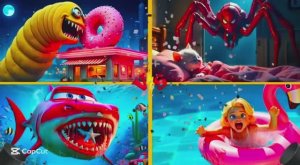 ЧЕЛОВЕК-ПАУК против МАККУИНА-АКУЛЫ! 🕷️🦈 Миньон Мутант и Миньон ЭГЗЕ в Tiles Hop EDM Rush