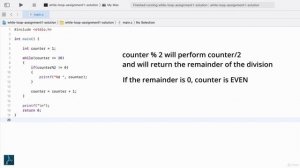 045 - Assignment on while loop in C