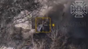 Дрон с термобаром "постучался" во вражеский блиндаж.