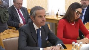 Начало встречи С.В.Лаврова с Генеральным директором МАГАТЭ Р.Гросси.
