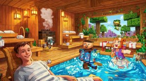 ЖАРА И КУПАНИЕ! СТРОИМ ЛУЧШУЮ БАНЮ С БАССЕЙНОМ В MINECRAFT! 🔥💦