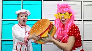 ГОТОВИМ БУРГЕРЫ! ХЕЛПИК ПРИДУМАЛ БУРГЕР ЧЕЛЛЕНДЖ! МУЛЬТИК ПРО ХЕЛПИКА! РОМА И ХЕЛПИК 62 СЕРИЯ