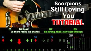 🎸 Scorpions – «Still Loving You» на гитаре: БЫСТРЫЙ РАЗБОР с графикой! Играю от начала до конца 🦂