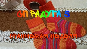 СП РАДУГА 5|ОРАНЖЕВАЯ НЕДЕЛЯ|НОСОЧКИ ИЗ ФОРЗА СПИЦАМИ