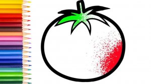 Мультик для детей -Как нарисовать ПОМИДОР / рисование ПОМИДОР для детей