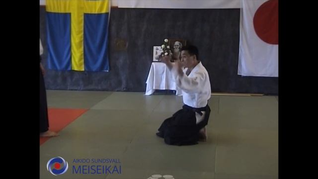 1.Aikido Hanmi Handachi Gyaku Hanmi Kotegaeshi, Shishiya Sensei Sundsvall 2003