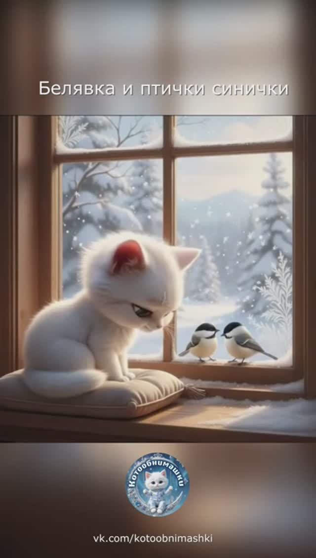 3. Белявка и птички синички