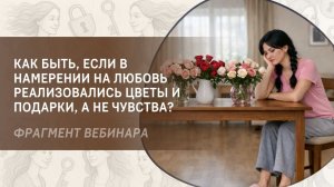 Как быть, если в намерении на любовь реализовались цветы и подарки, а не чувства? Фрагмент вебинара
