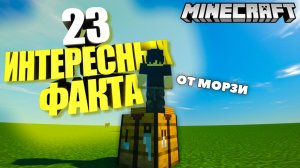 23 Самых Интересных Факта Об Игре Майнкрафт от МОРЗИ #minecraft