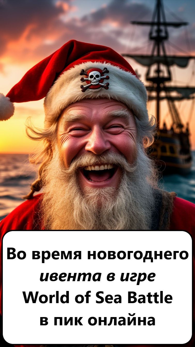 World of Sea Battle Во время новогоднего ивента в пик онлайна