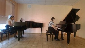 Фортепианный ансамбль Ханжина Полина и преп.Запольских Л.П.