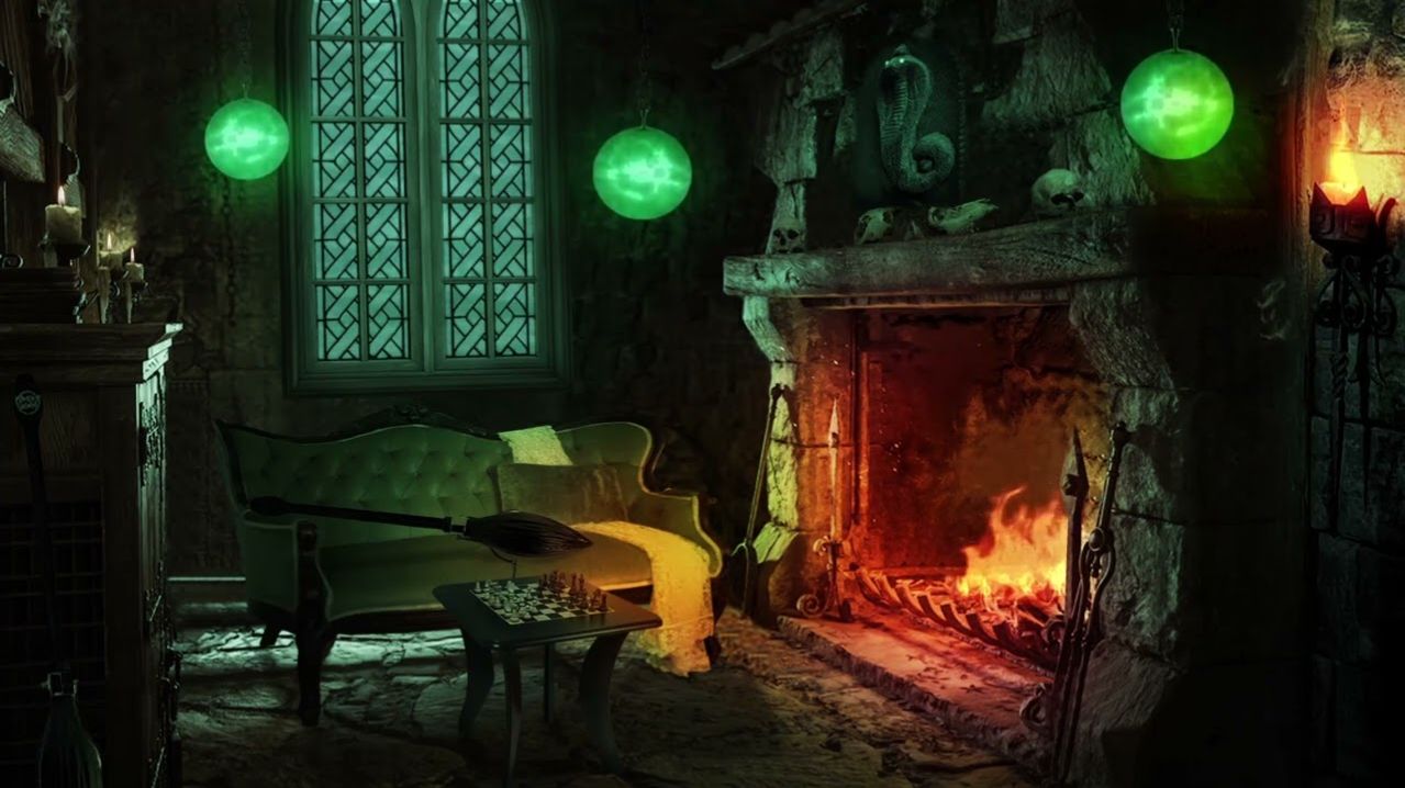 ASMR Slytherin Common Room Background!