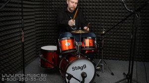 Детская барабанная установка STAGG TIM JR 5/16. Играем на барабанах, устраиваем рок-концерт