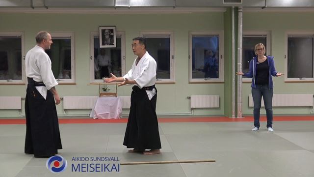 17.Aikido Jo No Tebiki Ai Hanmi Ikkyo Omote Shishiya Sensei Malmö 2017