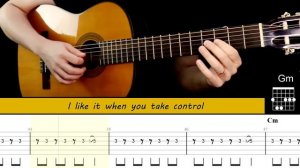 BAD GUY Billie Eilish на Гитаре. Уроки Гитары. Ноты и табы Гитары Level Up Guitar Tabs