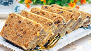 🥕Постный морковный кекс на гречневой муке с апельсиновой глазурью