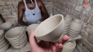 Производство керамических чашек.