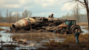 Из болота в Белоруссии достали древний космический корабль