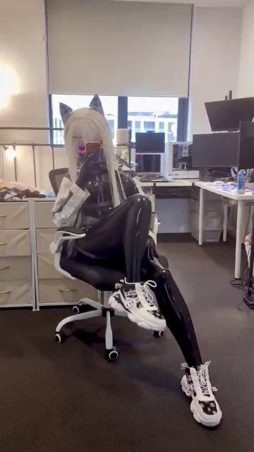 ASMR Latex Kigurumi Catgirl Doll