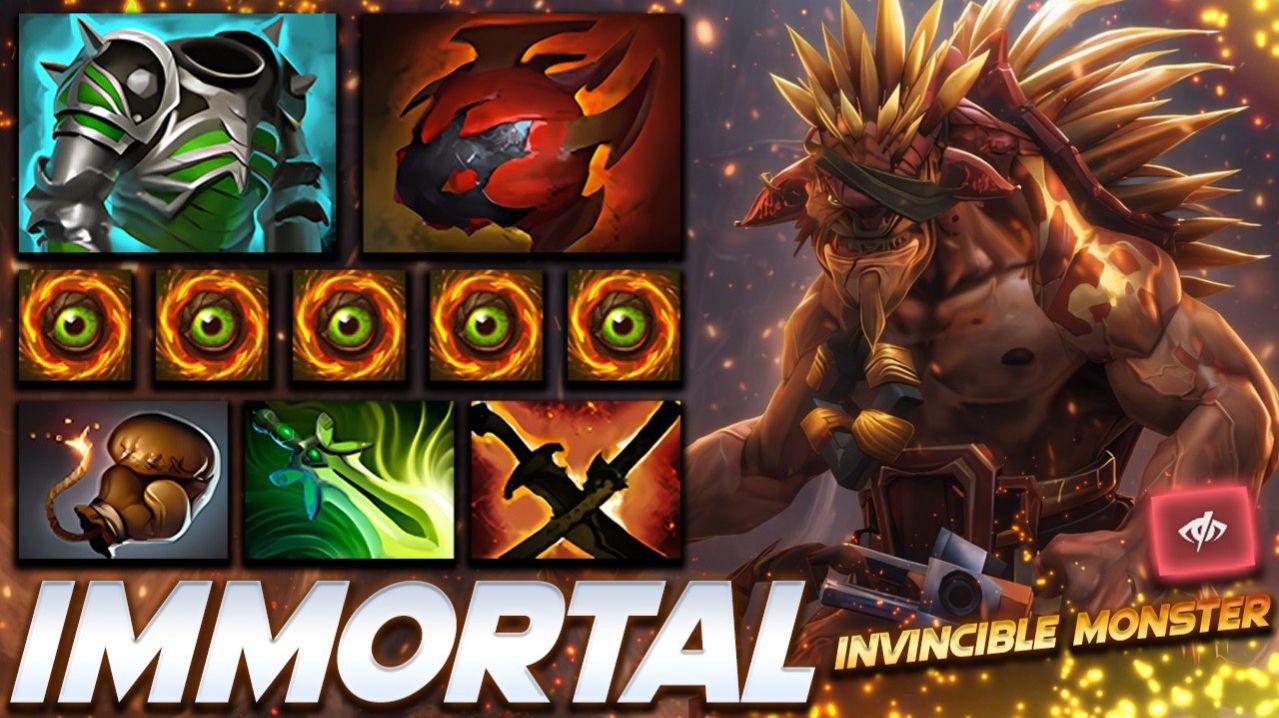 Bristleback Immortal Invincible Monster — профессиональный геймплей в Dota 2 [Смотри и учись]