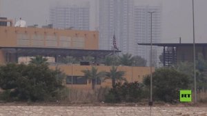 مشاهد لمبنى السفارة الأمريكية في بغداد بعد استهدافه بمسيّرة