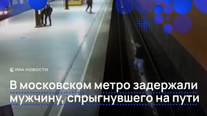В московском метро задержали мужчину, спрыгнувшего на пути