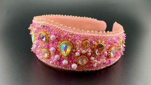 Кокошник-ободок на металлической основе своими руками.