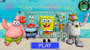 ГУБКА БОБ, ПЛАНКТОН, СЭНДИ! БАРРИ СБЕЖАЛ ИЗ ТЮРЬМЫ! #Роблокс #Обби