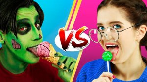 Вкусняшки на Хэллоуин против обычной еды. Кулинарный челлендж