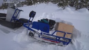 МОТОТОЛКАЧ АЛЬБАТРОС ХЛВ9 НА СКЛИЗАХ. КАК ОН ПРОЕДЕТ ПО ГЛУБОКОМУ СНЕГУ?