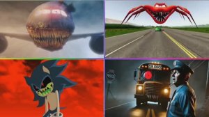 ЗАРАЖЕННОЕ НЕБО против ПАУКА МАКВИНА ЕХЕ, ШКОЛЬНОГО АВТОБУСА и СОНИКА ⚡️ ПЛИТКИ ХОП 🔥