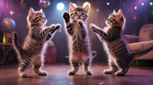 Приколы с животными | милые котята | котенок танцует | ИИ | нейросеть