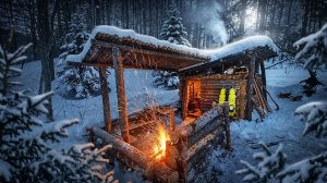 УШЕЛ В ТАЙГУ ПОСЛЕ МЕТЕЛИ - УЛУЧШАЮ ИЗБУ , СТРОЮ ПРИСТРОЙКУ | ТЕПЛОЕ УКРЫТИЕ