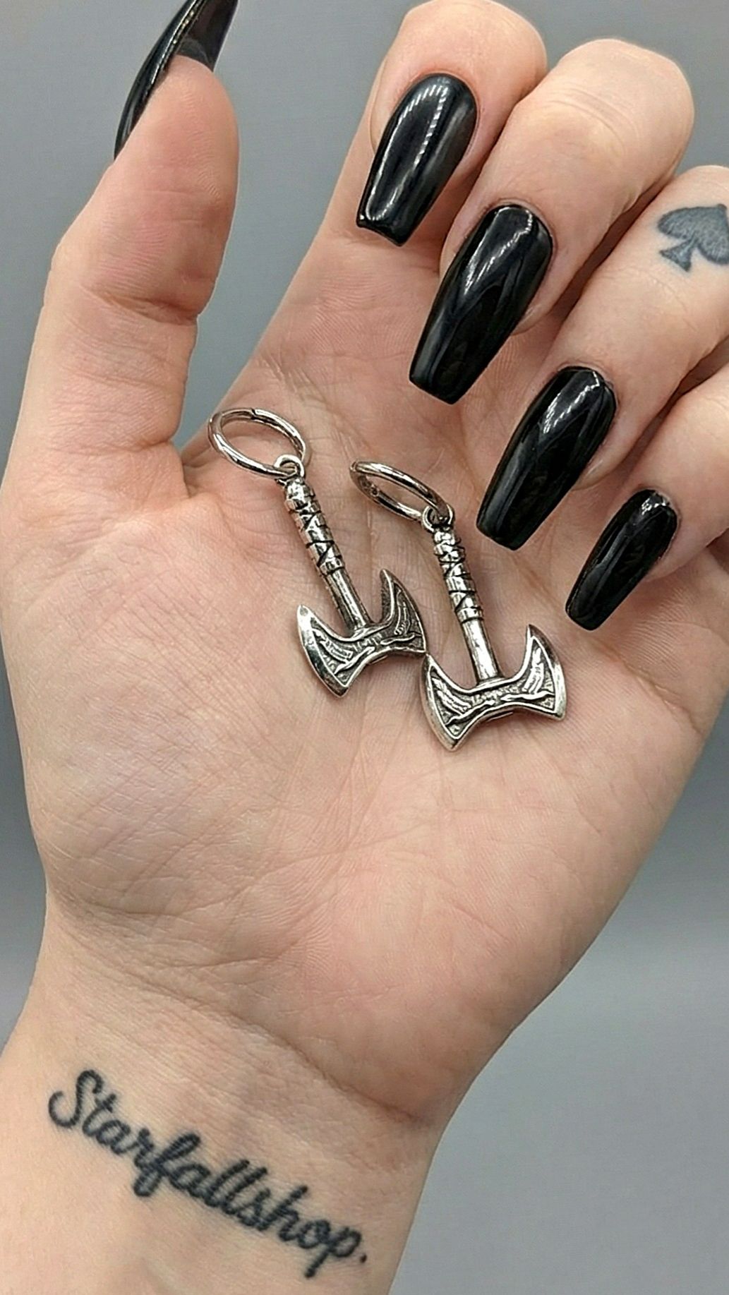 Серьги‑конго "Двойные секиры берсерка" от StarfallShop