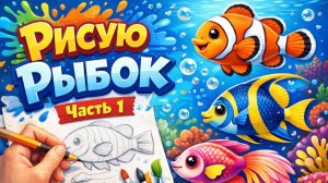 РИСУЮ РЫБОК. ЧАСТЬ 1